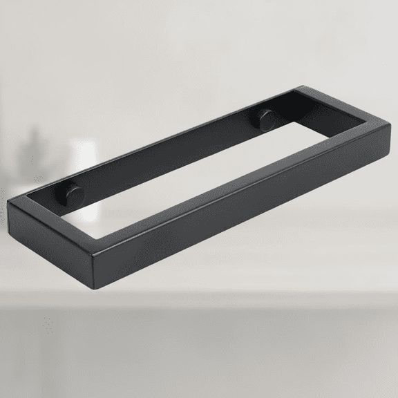 Wall Mounted 8 Inch Towel Holder Bar, Stainless Steel Bathroom Towel Rack for Lavatory, Matte Black Finish Towel Hanger Rail for Hand Towels