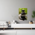 thumbnail image 2 of ZHONGYUTONG Bathroom Zen Canvas Wall Art Zen Stones Picture Print Meditation Spiritual Painting Pebble Artwork for Yoga Decor Framed (12.00" x 18.00"), 2 of 5