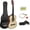 Natural, variant on 38" Kids Acoustic Guitar Bundle Kit for Starter Beginner Music Lovers, 6-String Folk Guitar with Gig Bag, Extra Set Steel Strings, Strap, Pitch Pipe and Pick