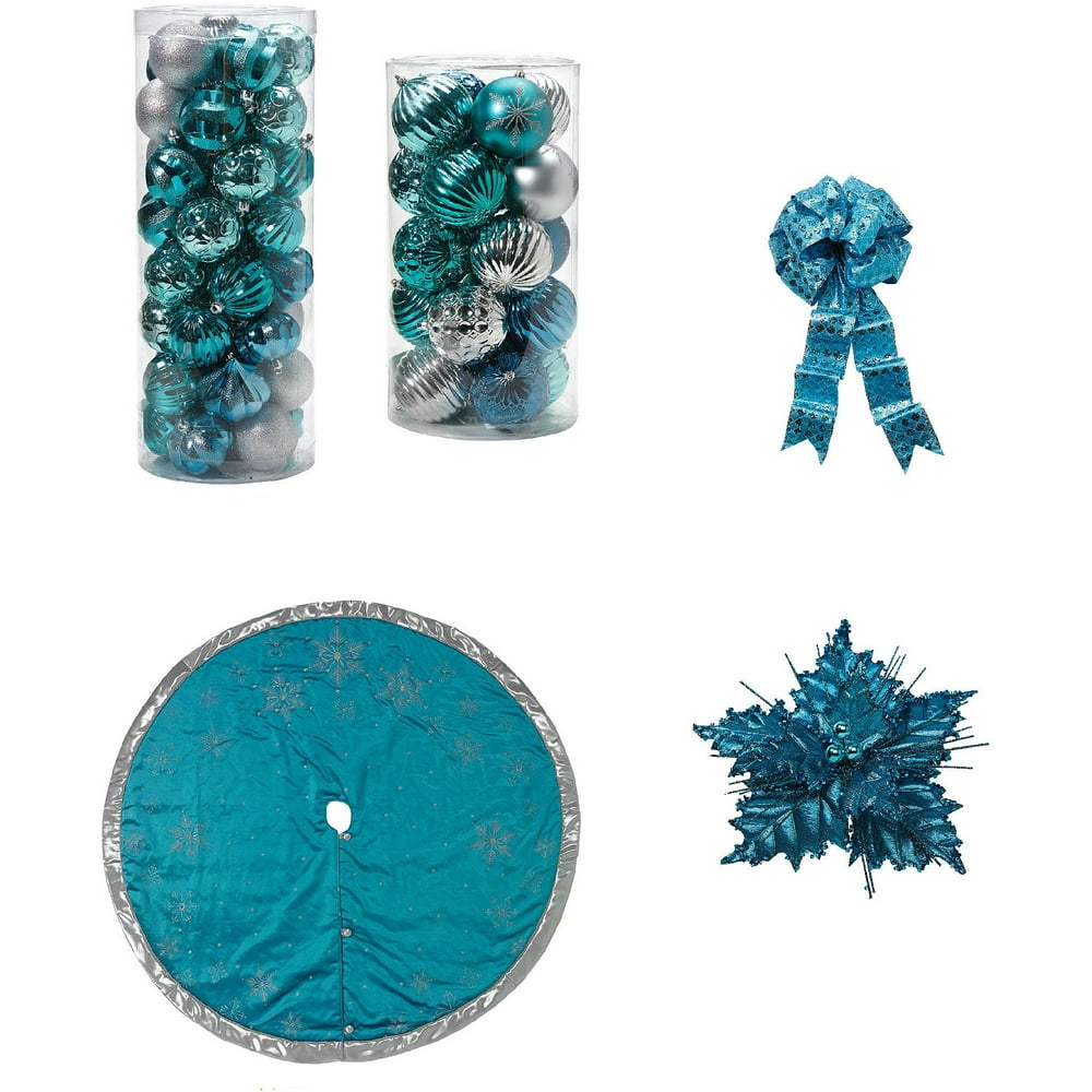 Teal Christmas Tree Decoration Kit  Walmart.com  Walmart.com