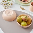 thumbnail image 5 of Stone + Lain Delilah Porcelain Collection Dish Set, 6 Bowls (6-inch) Service for 6, Pastel Orange, 5 of 6