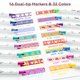 thumbnail image 2 of Rotuladores Ohuhu Markers, paquete de 16 unidades, doble punta, 32 colores, 2 of 9