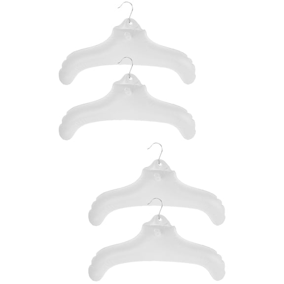 MLINS 4 Pcs  Travel Inflatable Hanger Blow up Coat Hangers Foldable Space Saving Hangers for Drying