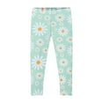 thumbnail image 3 of 2 Pack Toddler Girls Casual Skinny Pants Candy Color Printed Stretch Tights Leggings 1-8T, 3 of 5
