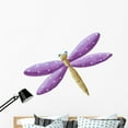 thumbnail image 1 of Cute Purple Dragonfly Wall Decal by Wallmonkeys Peel and Stick Graphic (48 in W x 34 in H) WM55260, 1 of 4