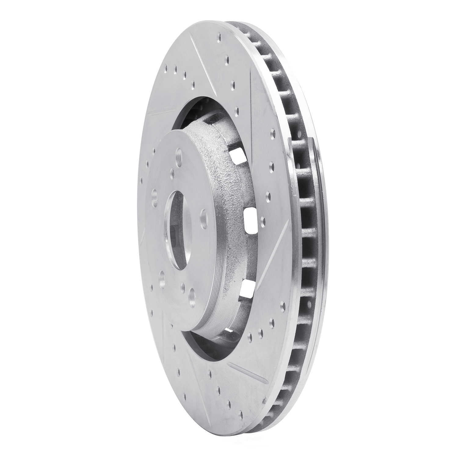Dynamic Friction Company 631-76085R DFC Brake Rotor - Drilled And Slotted - Silver