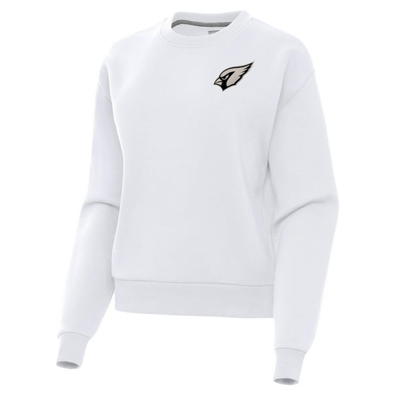 Women's Antigua White Arizona Cardinals Victory Pullover Sweatshirt