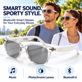 thumbnail image 7 of GenXenon Bluetooth Smart Glasses Polarized Sunglasses for Men Women,Open-Ear Audio Wireless Sunglasses,Hands-Free Calls & Music,UV400 Protection,Voice Assistant,8H Playtime, 7 of 7