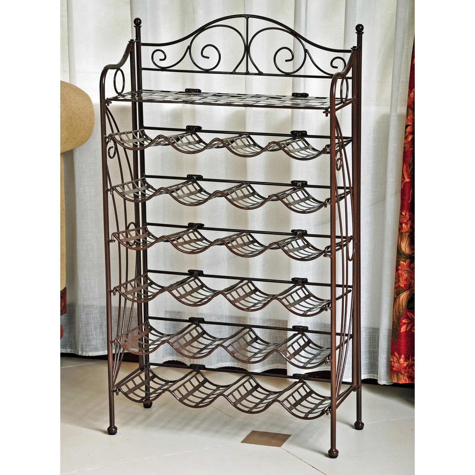 International Caravan 24 Bottle Iron Wine Rack