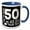 Blue/White, variant on 3drose, Im Not 50 Im 49 Ninety Five Plus Tax, 11oz Magic Transforming Mug
