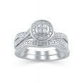 thumbnail image 2 of 1/5 Carat T.W. Diamond Sterling Silver Bridal Set, 2 of 2
