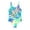 Blue, variant on YunPes Print Swimsuits for Girls Sleeveless Bodysuit Quick Dry Lightweight Swimwear Summer Beach Pool Bathing Suits for Kids 5-16 Years