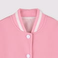 thumbnail image 5 of UAYOTSE Boys Girls Varsity Letter Print Jacket Casual Baseball Outwear Kids Basic Sweatshirts Lightweight Athletic Coat(11-12 Years,S51-Pink), 5 of 7