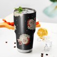 thumbnail image 3 of 30oz Black Christmas Santa Pattern Tumblers Stainless Steel Tumbler with Lid and Straw,Vacuum Insulated Double Wall Travel Tumbler Cups Mug with Cleaning Brush for Coffee,Tea, 3 of 7