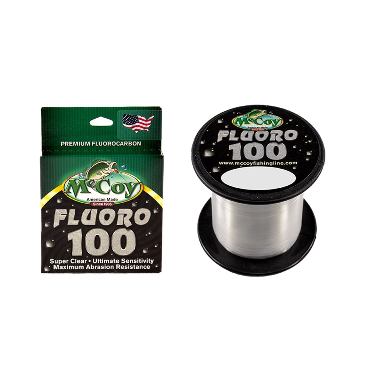 McCoy Fluoro 100 Premium Fluorocarbon Fishing Line (8lb Test (.009" Dia) - 200 Yards)