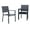 Gray, variant on WildBreak Outdoor Aluminum Dining Arm Chairs 29.13 x 21.26 x 37"- Set of 2, Gray