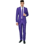 Suitmeister Solid Purple Suit Tie Adult Jacket Pants Mardi Gras Prom Men MD-XL
