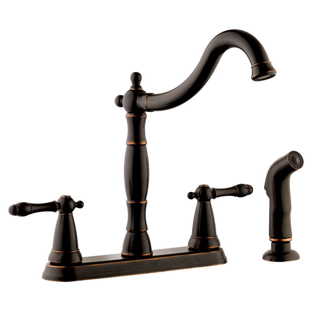 Design House Oakmont 2-Handle Standard Kitchen Faucet with Side Sprayer