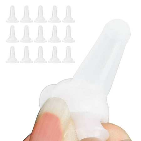 CHICIRIS 15Pcs Pet Kitten Puppy Silicone Safety Soft Nurse Feeding‑Bottle Feeder Nipple