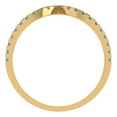 thumbnail image 5 of 0.1725 ctw Wedding Band for Women - 18K Yellow Gold Blue Moissanite Stackable Eternity Ring, 5 of 6