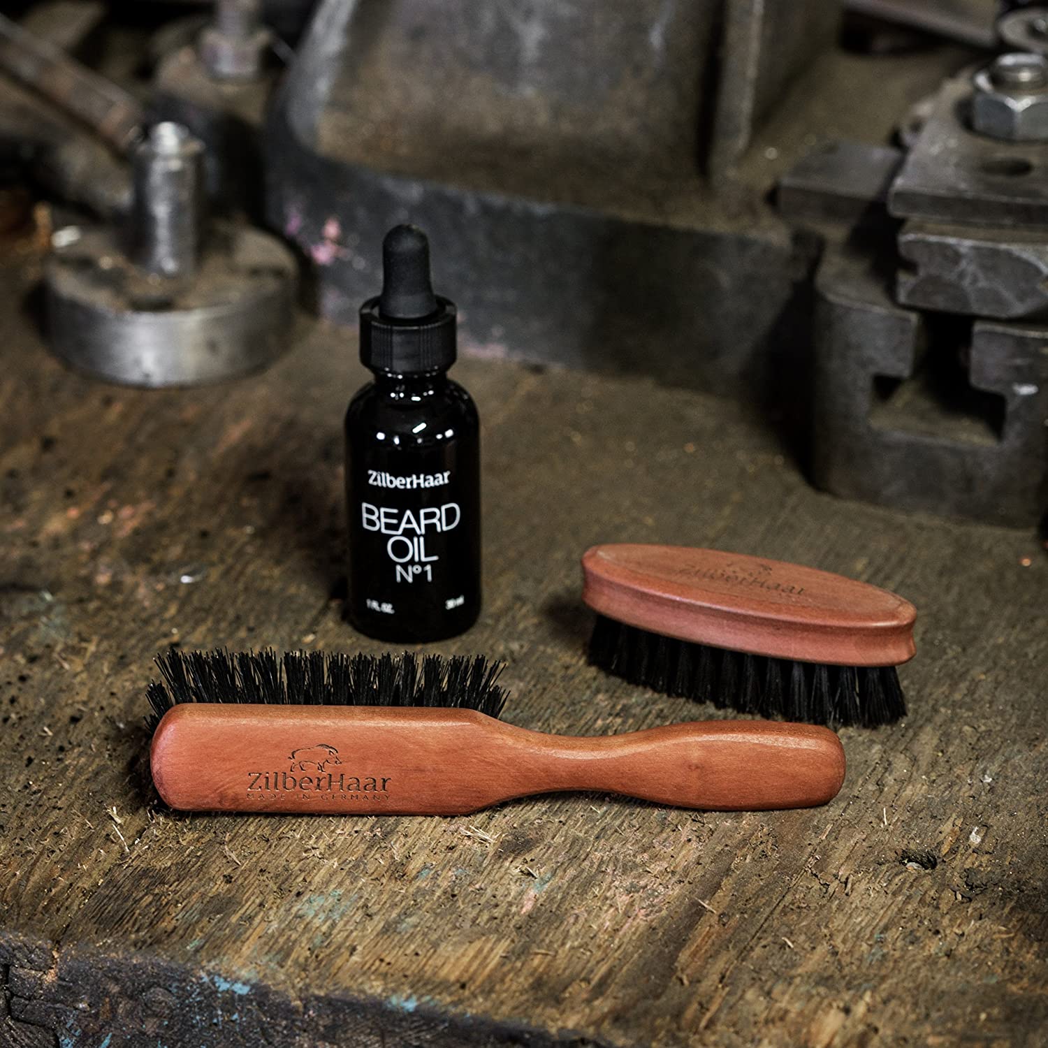ZilberHaar Beard Brush - Boar Bristles - Grooming for Men - Works with Beard Oil and Balm - 6 inch - image 2 of 9
