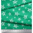 thumbnail image 3 of Soimoi Green Velvet Fabric Stars Star Decor Fabric Printed Yard 60 Inch Wide, 3 of 3