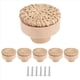 thumbnail image 2 of Pomos de Tocador de RatáN Bohemio Pomos de CajóN de Madera Redondos Tejido de Mimbre Hecho una Mano y Tornillos para Pomos de Muebles Bohemios, 6 Piezas, 2 of 5