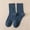 Navy, variant on VONCOS Womens Winter Crew Socks, Thermal Heathered Knit Boot Socks for Women - Soft Ribbed Cuff Casual Everyday Socks, Navy (1 Pair),Size Free Size