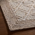 thumbnail image 3 of TOWN & COUNTRY TERRA Nalani Textured Diamond Hand-Knotted Flatwoven 100% Natural Jute Area Rug, Brown, 8'x10', 3 of 10