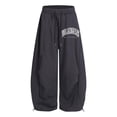 thumbnail image 3 of Girls Baggy Wide Leg Sweatpants, Y2K Loose Fit Barrel Leg Pants with Graphic Print, Elastic Waist Casual Joggers with Pockets for Kids Streetwear and Daily Wear, 3 of 4