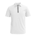 thumbnail image 5 of hoksml Men's Soft Stretch Fabric Blend Waffle Knit Half Zip Collared Short Sleeve Shirt, Solid Casual Summer Golf Daily Top, 5 of 5