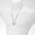 thumbnail image 2 of Broken Heart Pendant Silver Tone 24" Cuban Chain Necklace MCP 3816 SWH, 2 of 4