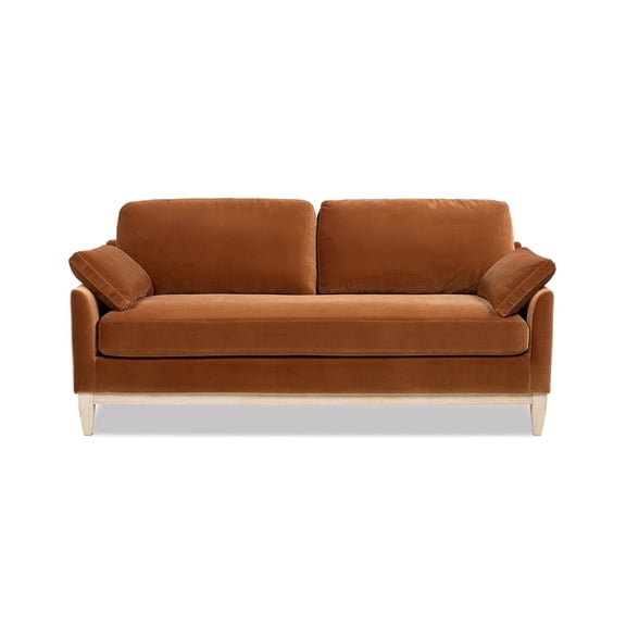 Pasadena 75.5" Modern Farmhouse Sofa, Burnt Orange Performance Velvet