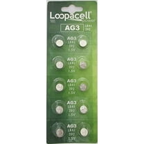 10 LOOPACELL AG3 LR41 392 384 CX41 SR41SW SR736 1.5V Alkaline Watch Battery