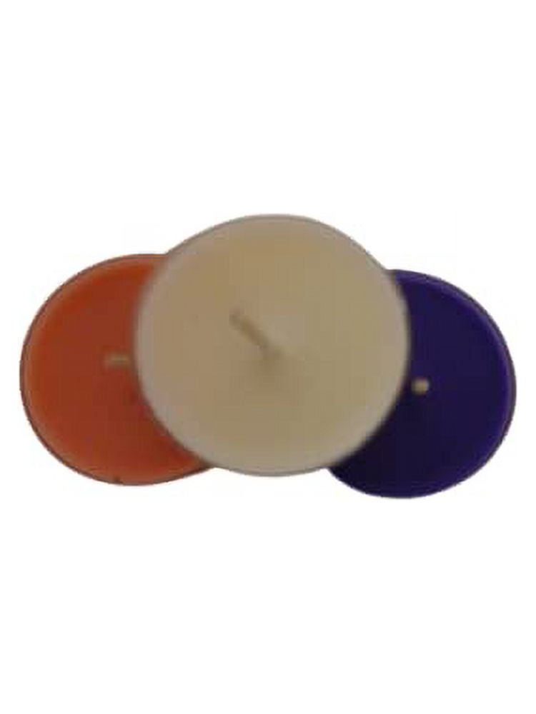 Advent Tea Lights 12 Purple 4 Pink and 4 White Unscented Soy Wax Tealight Candles 20 Pack