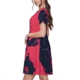 thumbnail image 2 of Balery Rock Skull Guitarist Vestidos sueltos de manga corta para mujer, vestidos de verano 2025, vestidos casuales de corte A con vuelo., 2 of 6
