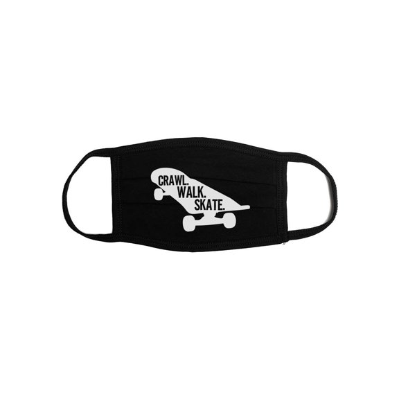 Skateboard Face Mask, Crawl Walk Skate, Skating Mask, Face Mask, Skateboard Mask, Skateboard, Gift For Skater, Face Protection, Skate Mask, Black