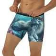 thumbnail image 3 of Rateoe Cat Underwater Fantasy Print Men’s Underwear Boxer Briefs Soft Comfortable Underwear Boxer Briefs, Long Leg Briefs,Anti-chafing Boxer Briefs, 3 of 7