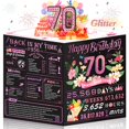 thumbnail image 1 of Tarjeta pop-up de 70.º cumpleaños OLOSONG con brillo rosa dorado, 1 of 8