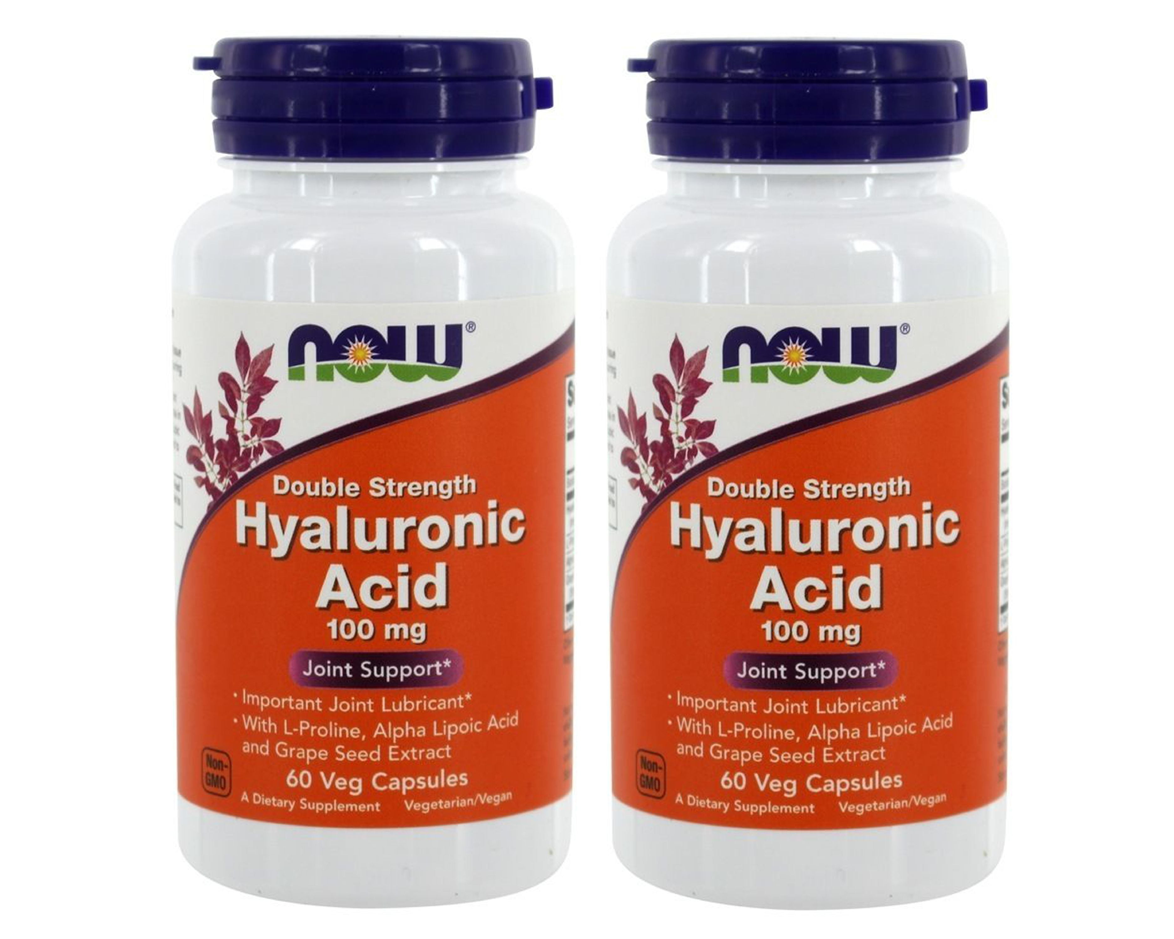 Now Foods - Hyaluronic Acid 100 mg 60 Vcaps (Pack of 2)