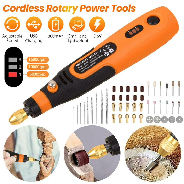 8V Cordless Rotary Tool Kit, NEU MASTER Power Rotary Tool With 2.0Ah  Batttery, 103pcs Accessories, 30000RPM 5-Speeds LED light, Multi Power  Carving