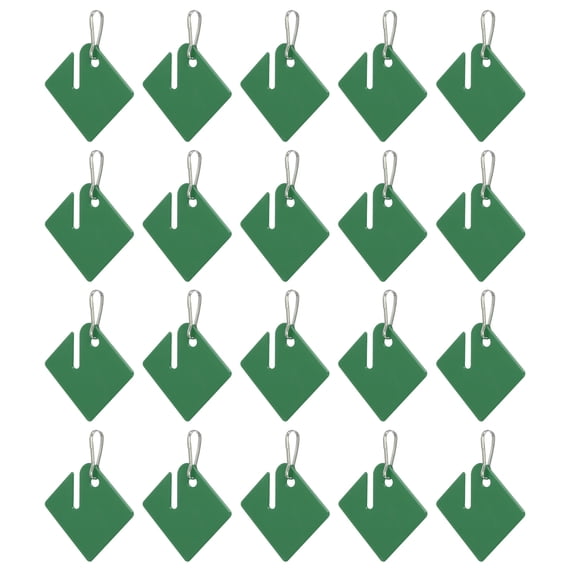 Uxcell Key Tags Plastic Slotted Tags, 100 Pcs Hanging Tags with Metal Snap Hooks for Key Gym Cabinet Bag, Multicolor