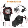 thumbnail image 3 of Alloy Easy Pull Recoil Start Starter Ignition Coil for 2 Stroke Engine 47cc 49cc 50cc SYX Taotao Coolster SSR MotoTec Chinese Mini ATV Quad 4 Wheeler Go kart Pit Dirt Pocket Bike Motor Black, 3 of 9