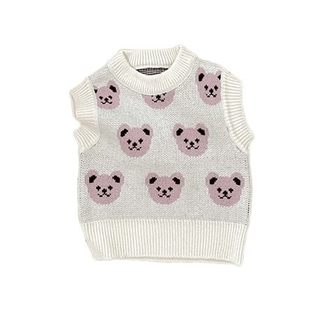 

HIBRO Baby Girls Boys Autumn Knitted Sweater Floral Sleeveless Tshirt Vest Clothes Baby 6 Month Winter Clothes Winter