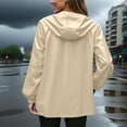 thumbnail image 4 of FAIWAD Women's Waterproof Raincoat Lightweight Hooded Packable Rain Jacket Outdoor Windbreaker with Pocket, 4 of 7