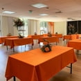 thumbnail image 2 of chalian - Orange Plastic Table Cloth - 4 Pack 54" × 108" Rectangle Disposable Tablecloths for 6FT Tables, Waterproof Table Cover for Party, Holiday & Gathering Use, 2 of 9
