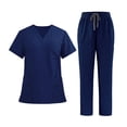 thumbnail image 1 of Conjunto de uniforme médico para mujer y hombre, ropa de trabajo moderna y transpirable para enfermeras y salones de belleza. XXL, 1 of 9
