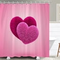 thumbnail image 5 of DEKAXID 1 cortina de ducha impermeable con estampados de amor dorados y rosas, decoración modernista y romántica para el baño del hogar, cortina con ganchos, 5 of 5
