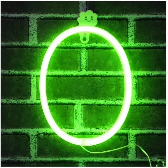 Neon Letter, Neon Lights LED Alphabet Letter Lights Neon Sign Light Up Letters Battery and USB Operated Green Neon Light Neon Wall Light