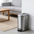 thumbnail image 4 of 10L Stainless Steel Step Can With Inner Soft Close Lid For Kitchen Living Room And Use Strong Bag J Bags Small Draw String Bags Small Bags with Handles Waste Liner Super Large Bags Yard Bag Heft Bag, 4 of 4